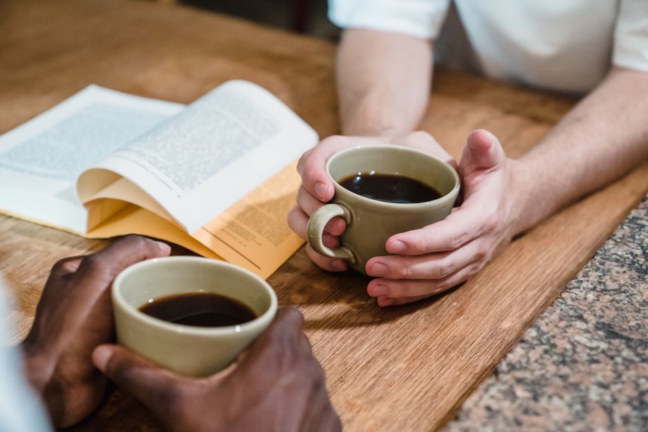 two cups shared table