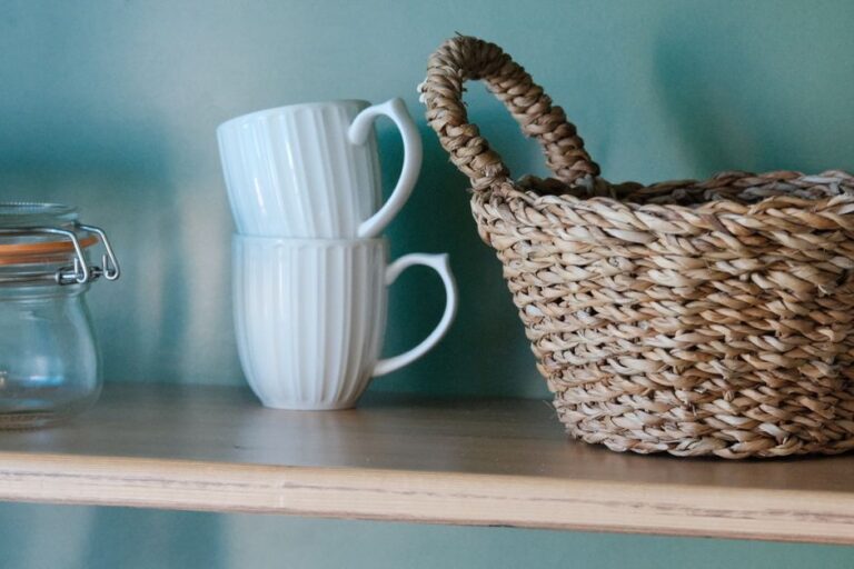 kitchen shelf morning light